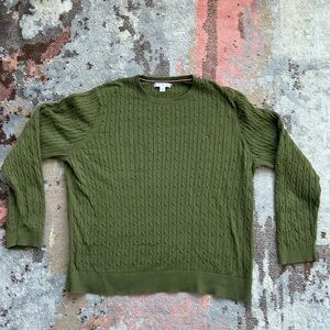 Tommy Hilfiger Olive Green Women’s Crewneck Sweater